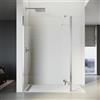 SONNI Walk in Box Doccia 70 x 200 cm, Dotato di un Pannello Laterale Ruotabile di 30 cm, Parete Doccia Fissa 8mm, Vetro Trasparente Temperato Rivestimento Nano, Regolabile con Stabilizzatore