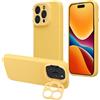 kalibri Custodia Rigida Compatibile con Apple iPhone 15 Pro Max Cover - Case Antiurto - con Supporto Telefono - Compatibile con MagSafe - giallo radiante