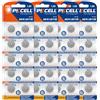 PKCELL LR1130 AG10 Batterie a bottone alcaline per Audiolibri, Orologio, Giocattoli, Confezione da 40