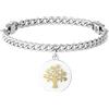 KIDULT - Bracciale in acciaio 316L PVD giallo | Symbols