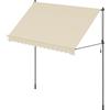 SONGMICS Tenda da Sole Avvolgibile, Tendalino Parasole Retrattile Manuale, Regolabile in Altezza con Manovella per Balcone Giardino Patio, 300 x 120 cm, Beige GSA302M01