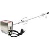 BBQ-TORO Set per spiedini, 120 cm, Incluso Motore in Acciaio Inox, 220V - 240V, Incluso 2 Ganci per Carne, spiedo in Metallo Cromato, Set spiedo, girarrosto Elettrico