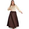HEMAD Gonna medievale Duzabel in cotone rosso, nero, beige, marrone S/M, L/XL, XXL/XXXL vestizione LARP, marrone, XXL