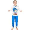 thepyjamafactory The PyjamaFactory - Pigiama lungo da 4 a 10 anni, motivo: Sonic The Hedgehog Let's Do This, tema videogiochi, colore: bianco Blu 9-10 Anni