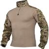 SHUOJIA Combat Shirts Tactical Shirt Multicam Tattica Softair, Mimetica, Paintball, Militare (A-3,3XL)