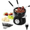 ADE Set per fonduta di cioccolato elettrico con 8 forchette | 2 temperature per sciogliere e mantenere in caldo | per cioccolato e copertura | ciotola rimovibile rivestita in teflon 500ml