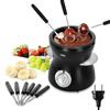 ADE Set per fonduta di cioccolato elettrico con 6 forchette | 2 temperature per sciogliere e mantenere in caldo | per cioccolato e copertura | ciotola rimovibile rivestita in teflon 250ml