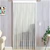 Taiyuhomes - Tenda a cordicelle per porte e finestre, fatta a mano, divisore per stanze, anti insetti, 100% poliestere e misto poliestere., bianco, 90x245cm
