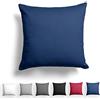 Alreya Federa per Cuscino in Raso 100% Cotone - 40 x 40 cm Blu Navy - Con Chiusura Lampo YKK, Morbidissima, la confezione include solo la federa