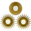 BONNYCO Specchio da Parete 3 Pezzi. Specchio Rotondo da Parete per Decorazioni Casa, Camera Letto e Soggiorno. Specchiera Dorato Decorativo Appendere, Idee Regalo Originali Donna, Mamma Compleanno