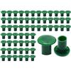 KAHEIGN 60Pz Cappucci Di Sicurezza In Canna, 3cm Toppers Di Sicurezza In Canna Di Gomma Cappucci Di Protezione Per Canne In Canna Di Fagioli Per Giardino Esterno (Verde)