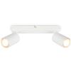 Briloner - Plafoniera LED Soffitto, attacco GU10, max. 9 W, soggiorno, camera da letto, cucina, bagno, faretti led soffitto, applique da parete, 2 Luci, 255x55x155mm (LxLxA), bianco