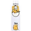 Paladone Gudetama Paladone Borraccia in metallo con licenza ufficiale Lazy Egg con personaggio dei cartoni animati, argento e giallo, riutilizzabile, idea regalo