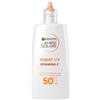 Garnier Fluido Viso Anti Macchie, Uso Quotidiano, Protezione Solare Molto Alta SPF 50+, Effetto invisibile, Con Vitamina Cg, Dermatologicamente provato, Super UV, Ambre Solaire, 40 ml