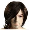 AIYLMZ Parrucche Lisce Castano Scuro - Toupee Sintetico Naturale per Uomo