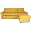 SAMIRA Divano letto angolare con contenitore, divano con chaise longue giallo mod. Kennedy