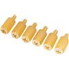Musiclily Ultra UNC#6-32X3/4 Pollici Viti e Tubo Gomma per Pick Up Single Coil Chitarra Elettrica tipo USA/Mexico Fender Strat,Dorato(Set di 6)