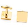 inSCINTILLE Gemelli Camicia Uomo in Acciaio Inossidabile, Confezione Regalo Inclusa, Gemelli Uomo per Cerimonie (Oro Quadrato)