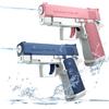 IHLOOTD Pistola ad Acqua 2 Pezzi Pistole ad Acqua per Bambini con Portata 10 Metri per Bambini Estivi Giochi d'acqua All'aperto in Piscina e in Spiaggia (Blu/Rosa)