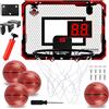 XPJBKC Mini Canestro Basket da Camera, Canestro da Camera Punteggio Automatico con 4 Pallone, Pieghevole Canestro Basket da Muro per Bambini Adulti, Mini Hoop Giochi Regalo per Ragazze Ragazzi