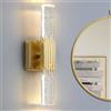 Sxtiger Moderna lampada da parete in cristallo a bolla d'oro 3 colori lampada da parete a LED in cristallo, per interni, soggiorno, camera da letto, cucina, corridoio