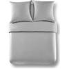 Alreya Copripiumino Matrimoniale Renforcé 100% cotone - 200 x 220 cm - Grigio - Solo Il Copripiumino con Cerniera