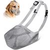 Adiwo Cesto Museruola per Cane, Morbido Museruola per cani in rete traspirante, Museruola Cane con Regolabile Cinturino, Impedisce di Masticare, Rosicchiare e abbaio, grigio (XS)