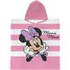 Corredocasa Telo Mare Spugna Poncho con Cappuccio Bambino 100% Cotone Morbido Minnie/Topolino (Minnie)