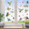 SPORTARC Adesivi per piastrelle, rami colorati, uccelli, colibrì, fiori, adesivi da parete autoadesivi, finestre per soggiorno, adesivi murali rimovibili