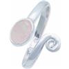 mantraroma Anello in argento 925 con quarzo rosa e pietra rosa regolabile, pietra preziosa in vero argento sterling da donna, regalo