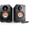 Teufel ULTIMA 25 ACTIVE, Coppia Altoparlanti Attivi da Scaffale con Ricevitore AV Integrato, Bluetooth 5.0 con aptX® e AAC, HDMI ARC/CEC, Nero