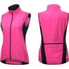 ARMAAN Gilet da ciclismo da donna Gilet da corsa leggero e traspirante Giacca sportiva senza maniche Gilet senza maniche antivento impermeabile Maglia da ciclismo riflettente a prova di UV,Pink-M