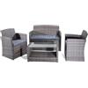 VERDELOOK Set Lipari Melange Grigio