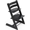 Stokke, sedia Tripp Trapp, nero, regolabile, evolutiva, per neonati, bambini e adulti, pratica, comoda ed ergonomica, design senza tempo