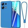 Fyriswho Cover per Xiaomi Redmi Note 13 4G Custodia + 1 Vetro Temperato, Sottile Morbida Silicone TPU Resistente Ai Graffi Protettiva Case Cover con Xiaomi Redmi Note 13 4G (6.67) - Blu