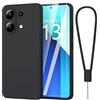 Fyriswho Cover per Xiaomi Redmi Note 13 4G Custodia + 1 Vetro Temperato, Sottile Morbida Silicone TPU Resistente Ai Graffi Protettiva Case Cover con Xiaomi Redmi Note 13 4G (6.67) - Nero