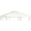 vidaXL Telo di Copertura Crema 3x3m Ricambio Tetto Gazebo Tenda Chiosco