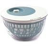 Snips | Centrifuga Scola Insalata | Madame Butterfly | 4 LT|Colore Bianco e Azzurro | Made in Italy|Bpa Free