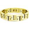 Bling Jewelry Braccialetto Con Collegamento A Chiave Infinito Geometrico Maschile E Alla Moda Per Ragazzi E Uomini In Acciaio Inossidabile Color Oro Tonalità Lunghezza Di 8,5 Pollici E Larghezza Di 12 MM