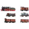 ROCO 61481 Set KPEV G8.2 verde/nero/rosso DCC SOUND+ 5 carri merci a 2/3 assi,