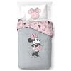 Jay Franco Set di biancheria da letto per bambini Disney Minnie One of a Kind 100% cotone 135 x 200 cm Dimensioni letto singolo - Copripiumino + federa 50 x 70 cm