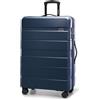 WITTCHEN KOMODO Line Valigia grande Valigia da viaggio Bagaglio rigido in ABS Lucchetto TSA Taglia L Blu scuro