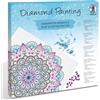 Ursus 43520012F - Diamond Painting Mandala Set 12, set per l'artigianato con tela e pietre nei toni del viola, verde e blu