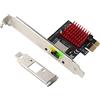Ubit Adattatore di Rete PCIe 2.5GBase-T, Scheda Gigabit Ethernet da 2,5G/1G/100Mbps, Convertitore Adattatore LAN RJ45 Supporta la Funzione PXE per Windows/Linux/MAC