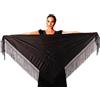 AMINA JAADE Scialle Flamenco Spagnolo Scialle Pashmina Donna, Rosso, ricamo nero, L