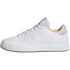 adidas Advantage Base 2.0 Shoes Junior, Scarpe da Tennis, Ftwr White/Bliss Lilac/Clear Pink, 22 EU