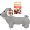 Flamingo Giocattolo per Cani a Forma di Cane Britta, Grigio, con Squeaker, Ideale per Barboncino, Cocker Spaniel, Boxer e Yorkshire Terrier