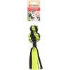 Flamingo Rofas Rugby Woven Dog Toy with Ball S Green/Black - 21 x 5.5 x 5.5 cm - Floating And with Crunch Noise