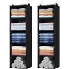 Lifewit Organizer Armadio da Appendere con 5 Ripiani e 2 Ganci Robusti, Ripiani per Armadio Interno, Organizzatore Pieghevole, Contenitori per Vestiti, 102 cm (H), Nero, Set di 2