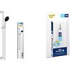 GROHE Vitalio Start 110 & QuickGlue S - Set doccia (doccia rotonda da 11 cm, 3 getti, flessibile doccia 1,75 m, asta da 90 cm), facile da montare, cromo, 26956001